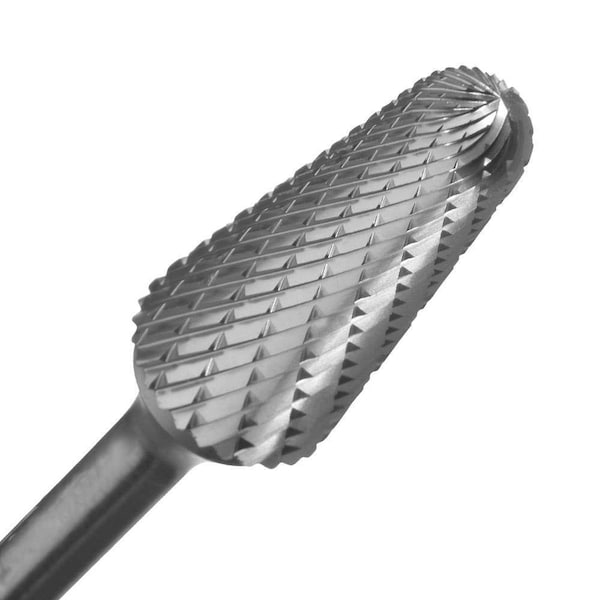 Champion Cutting Tool Taper Radius End Carbide Bur for Narrow Contours / Surface Machining, 6in L. Shank, 1/4in Cut Dia CHA SL1-L6 - main